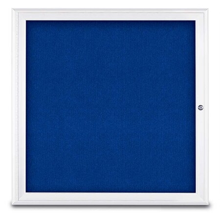 United Visual Products Sliding Door Indoor Enclosed Corkboard, 9 UV9030ACS-BRONZE-DRKSPR